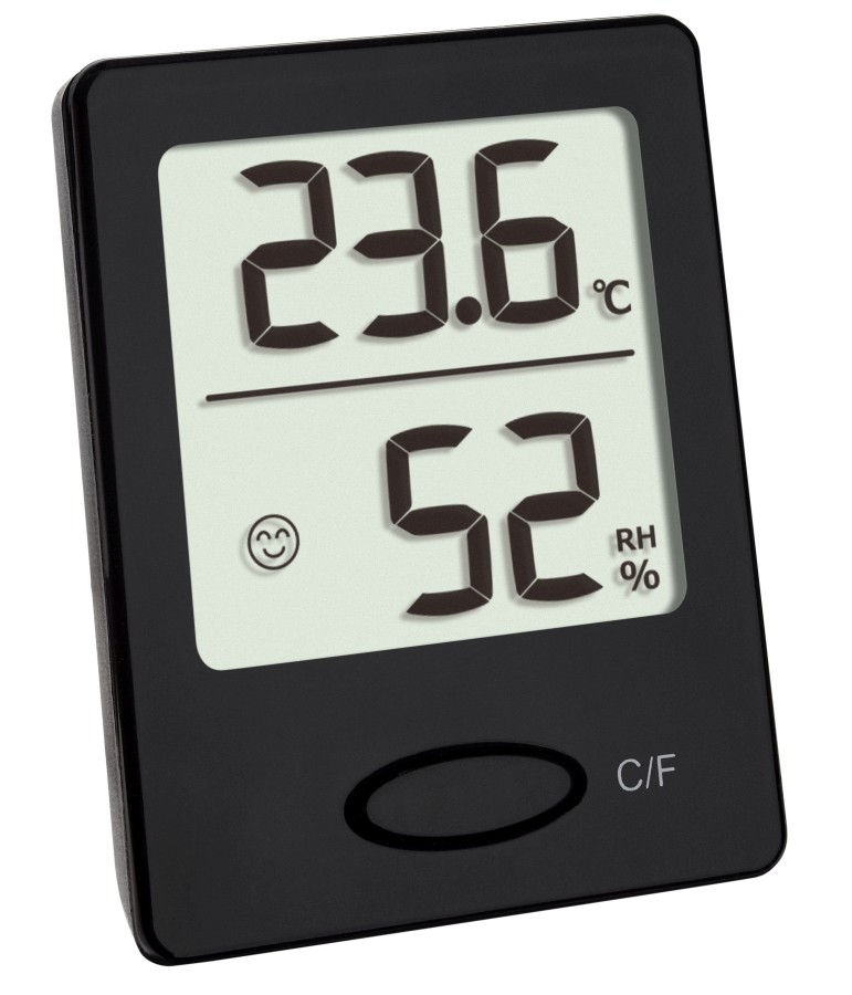 Digitální teploměr s vlhkoměrem TFA 30.5041.01, černý